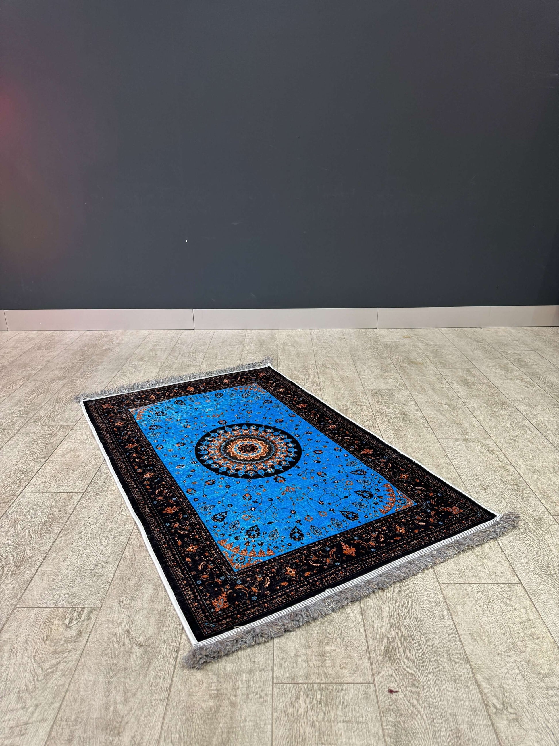 Sky Blue Mandala Turkish Prayer Mat