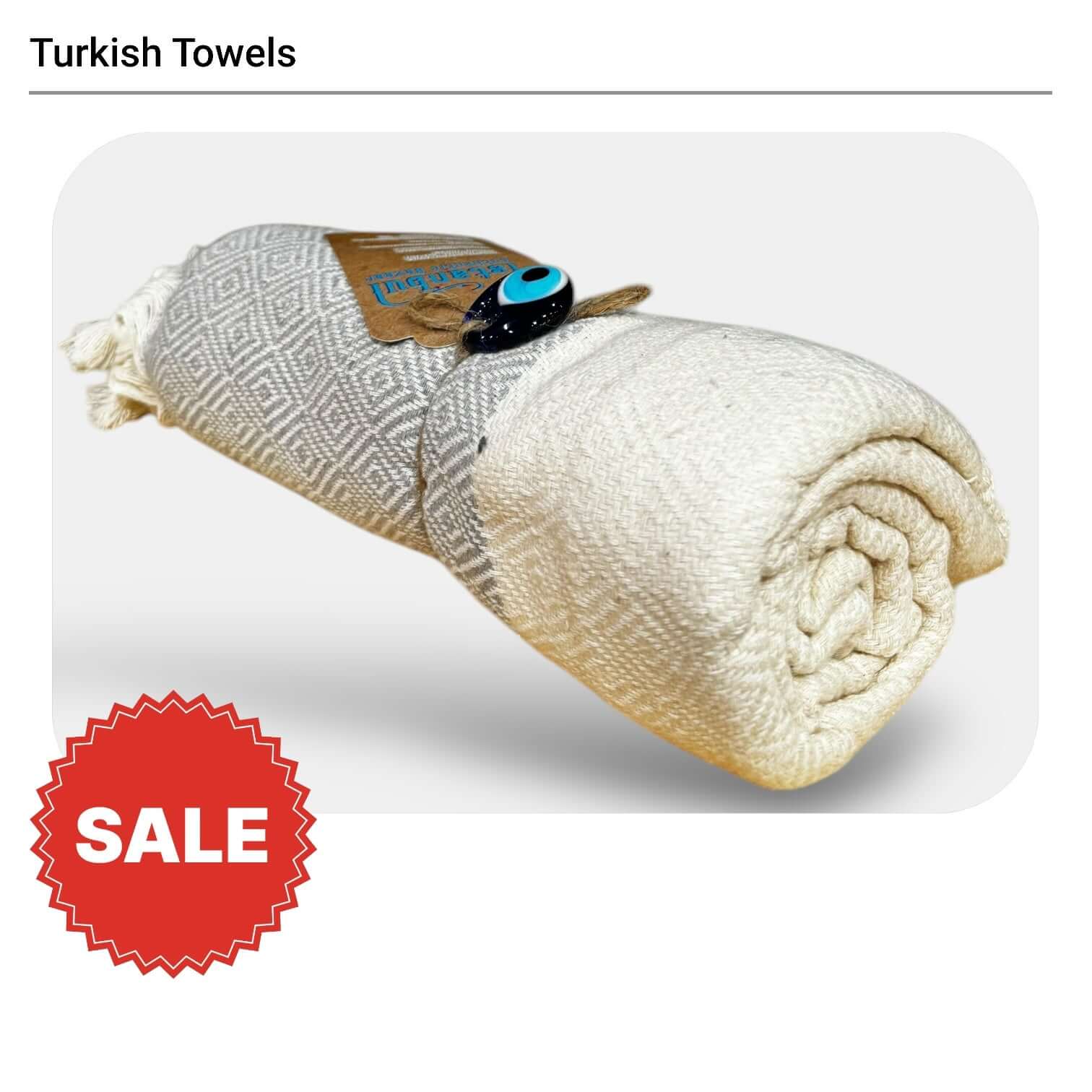 Turkish Cotton Towels- Diamond Grey