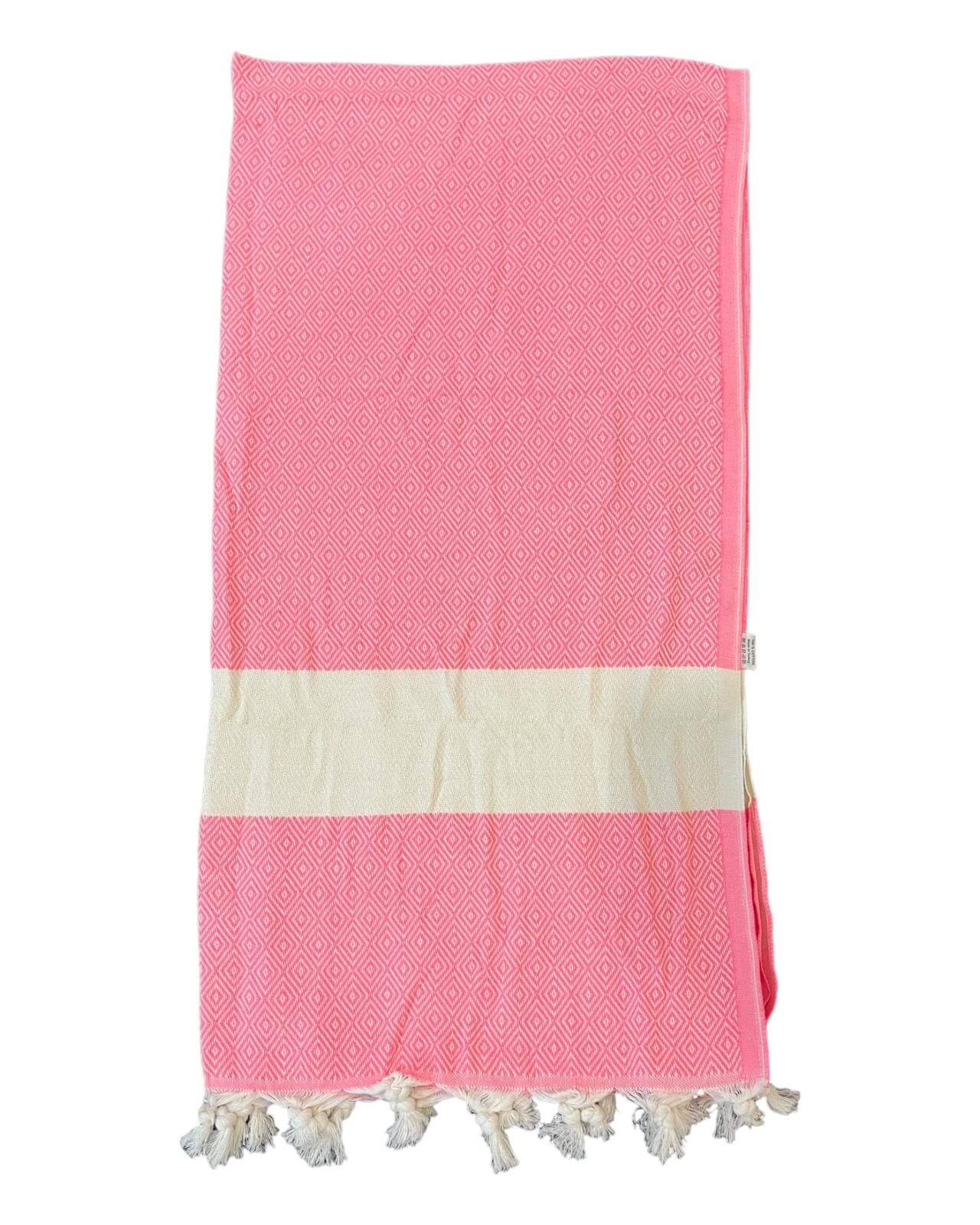 Turkish Cotton Towels Diamond (Pink)