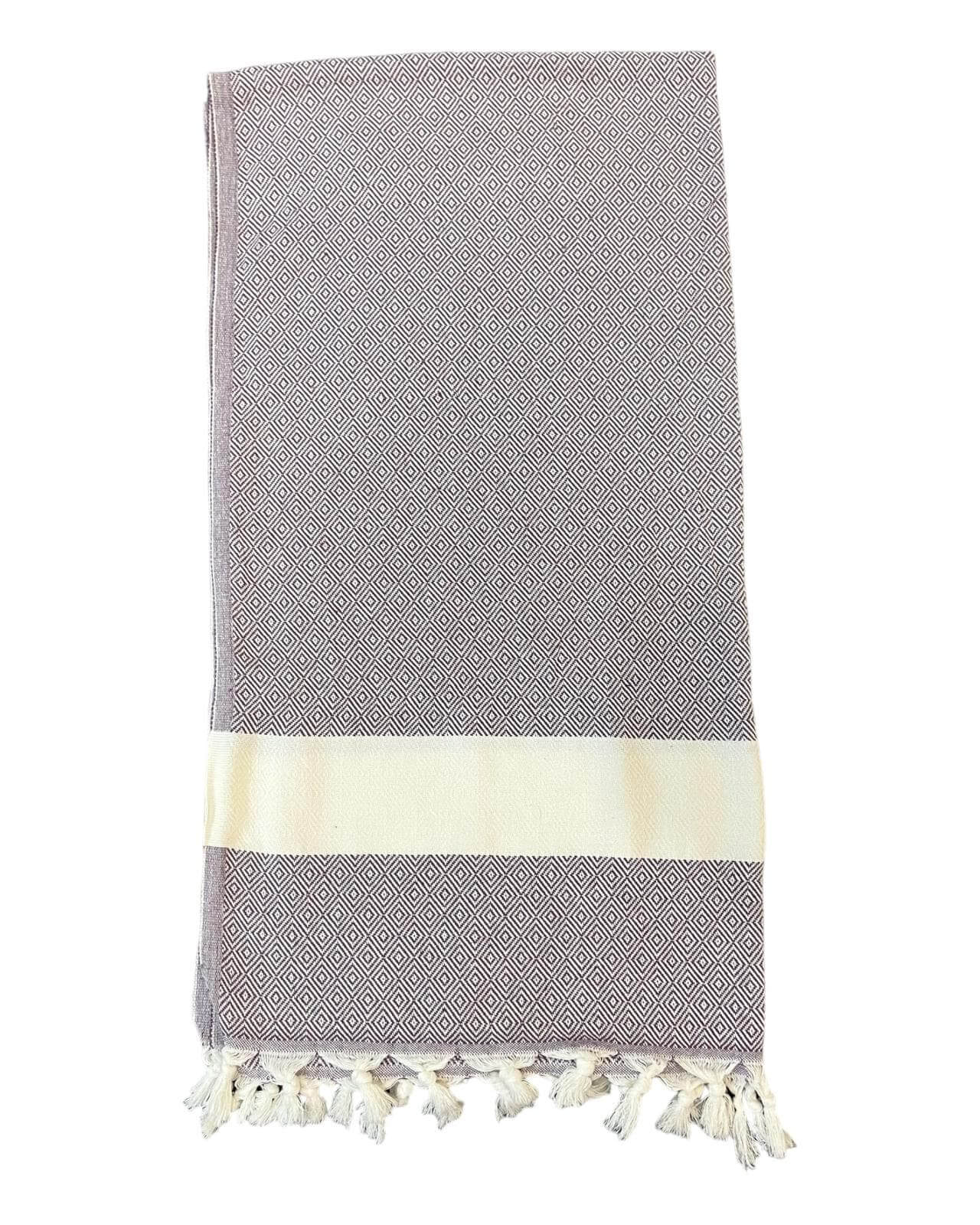 Turkish Cotton Towels Diamond (Purple)