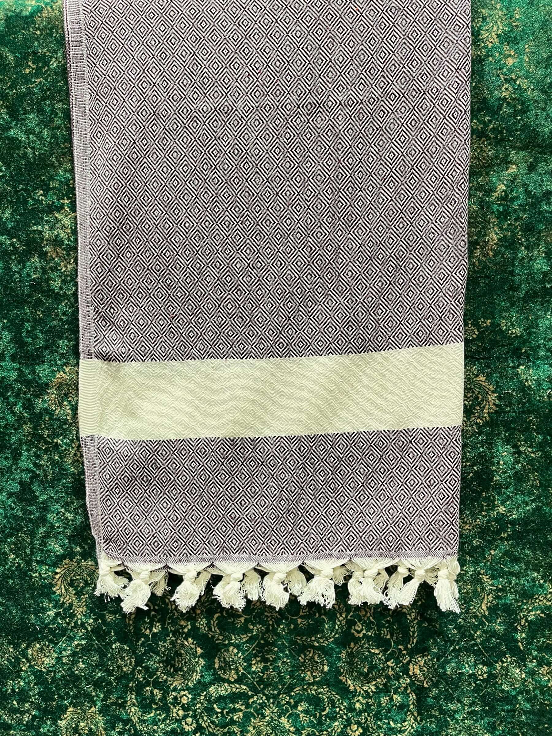 Turkish Cotton Towels Diamond (Purple)