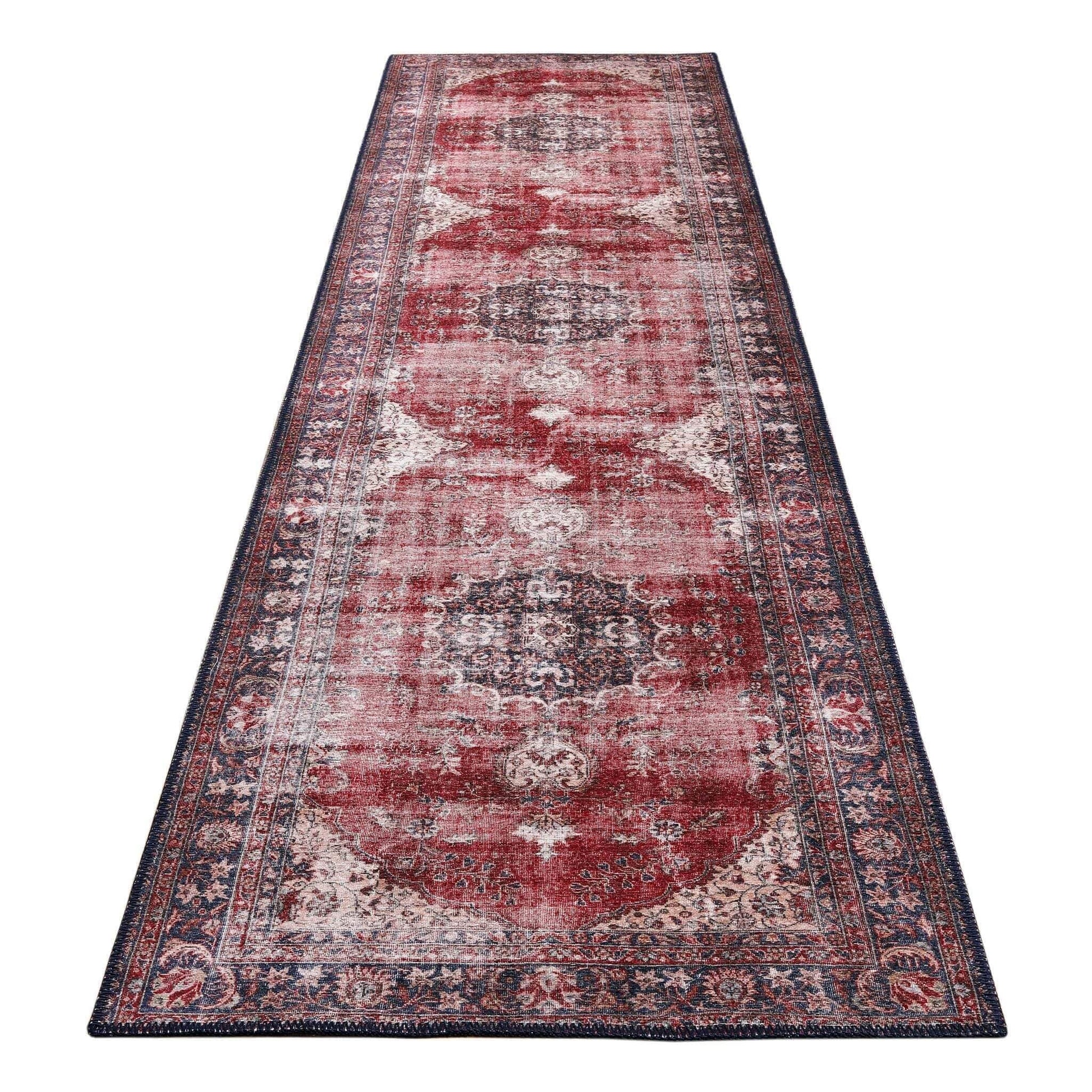 Vintage Turkish 2017 Red Hallway Runner