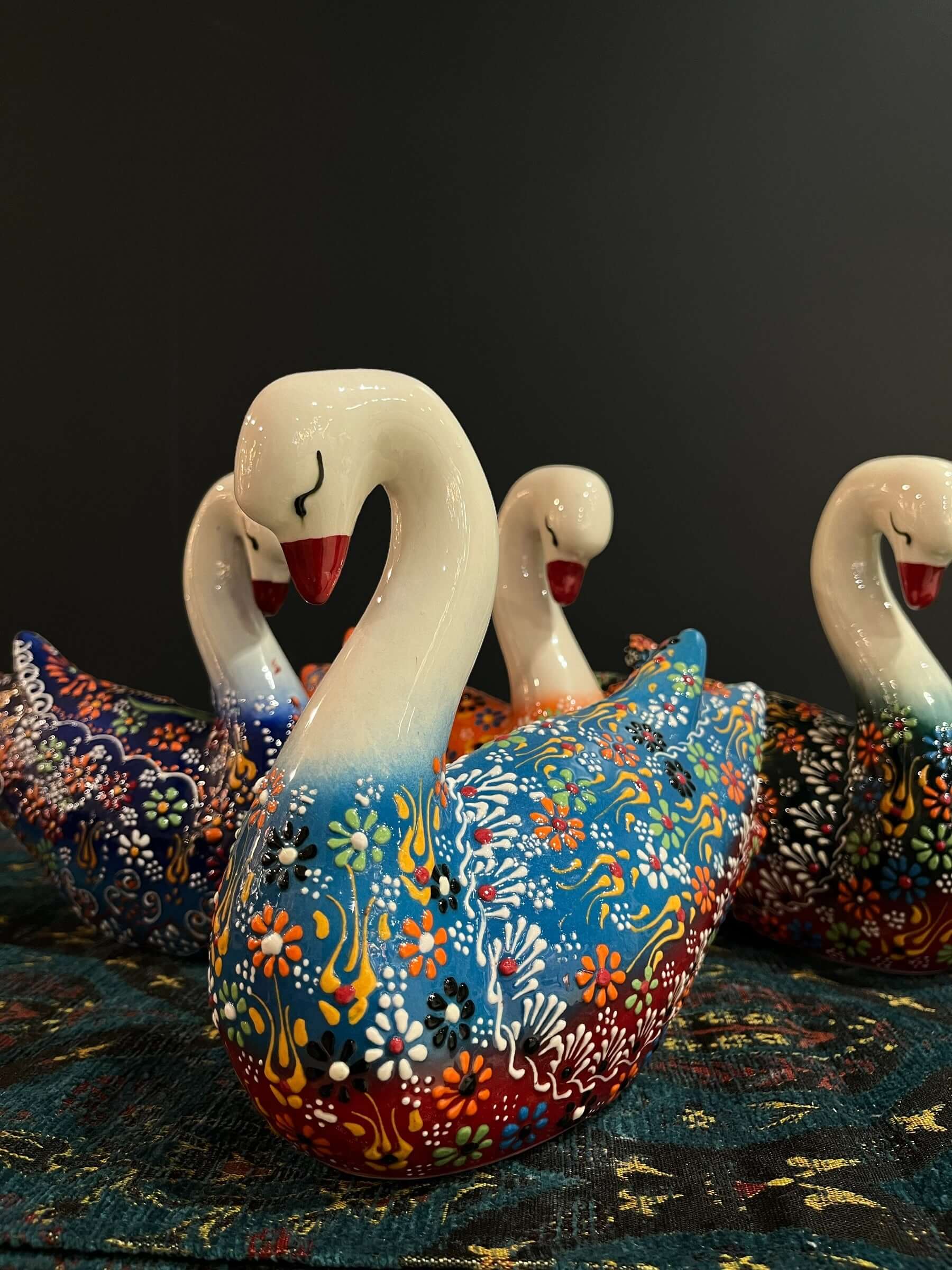 Handmade Ceramic Swan-Bazaar G Rugs N Gifts