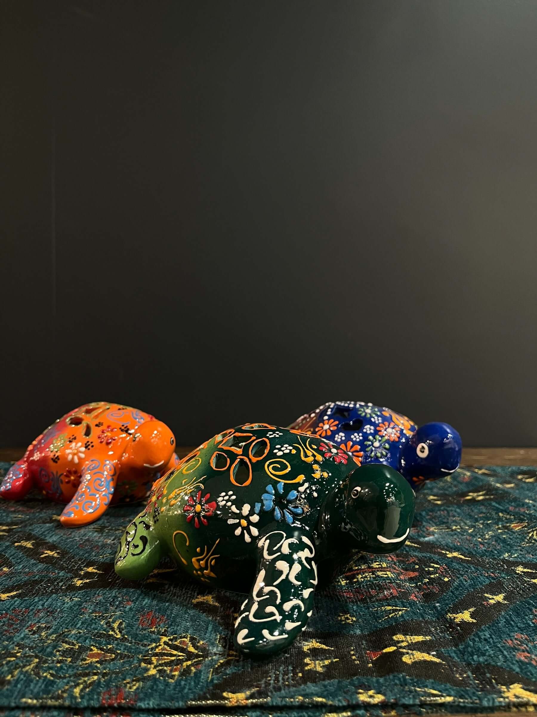 Ceramic Turtle Candle Holder-Bazaar G Rugs N Gifts