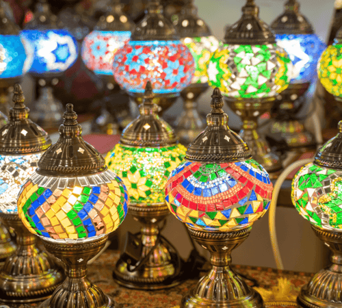 Turkish Mosaic Lamps-Bazaar G Rugs N Gifts