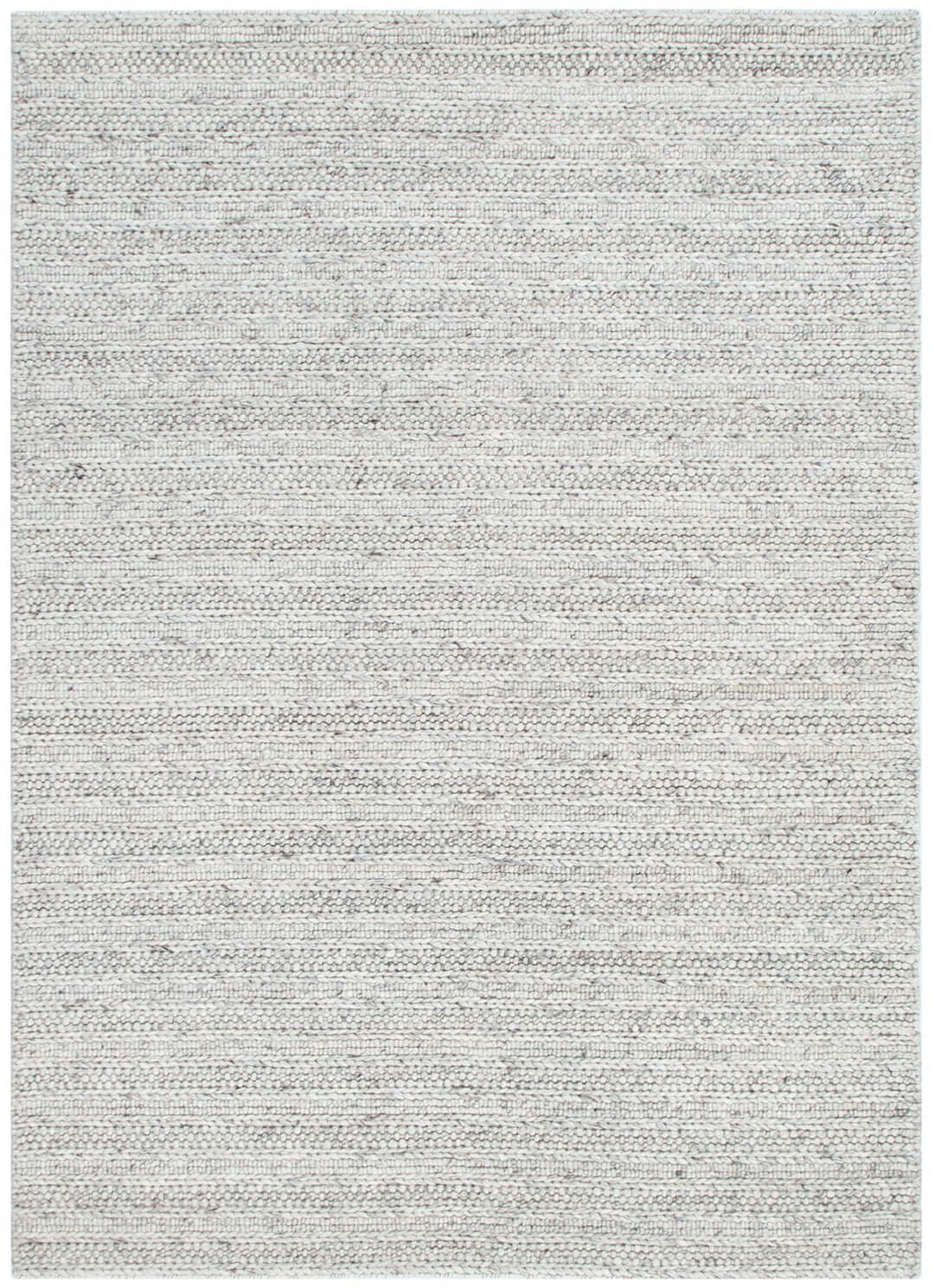 Privilege 001 Ivory wool rug - full view