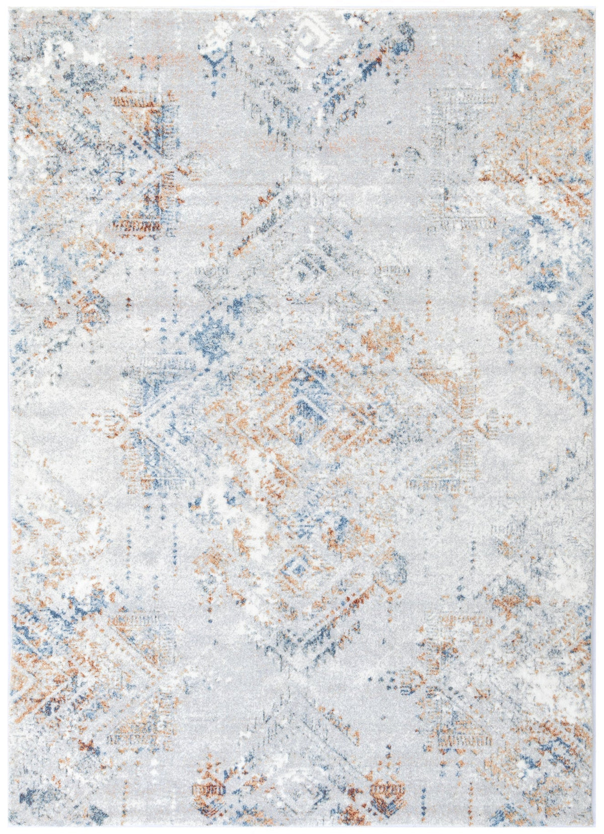 Cloud Multicolour Ornate Washable Rug – view 2