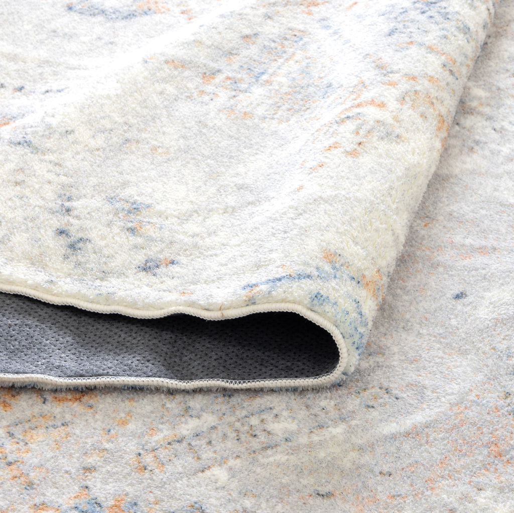 Cloud Multicolour Ornate Washable Rug – view 4