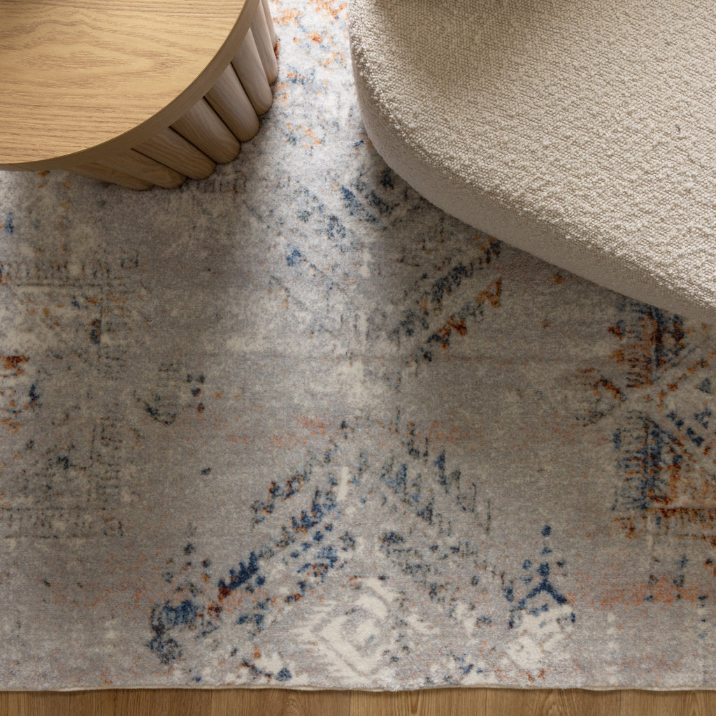 Cloud Multicolour Ornate Washable Rug – view 5