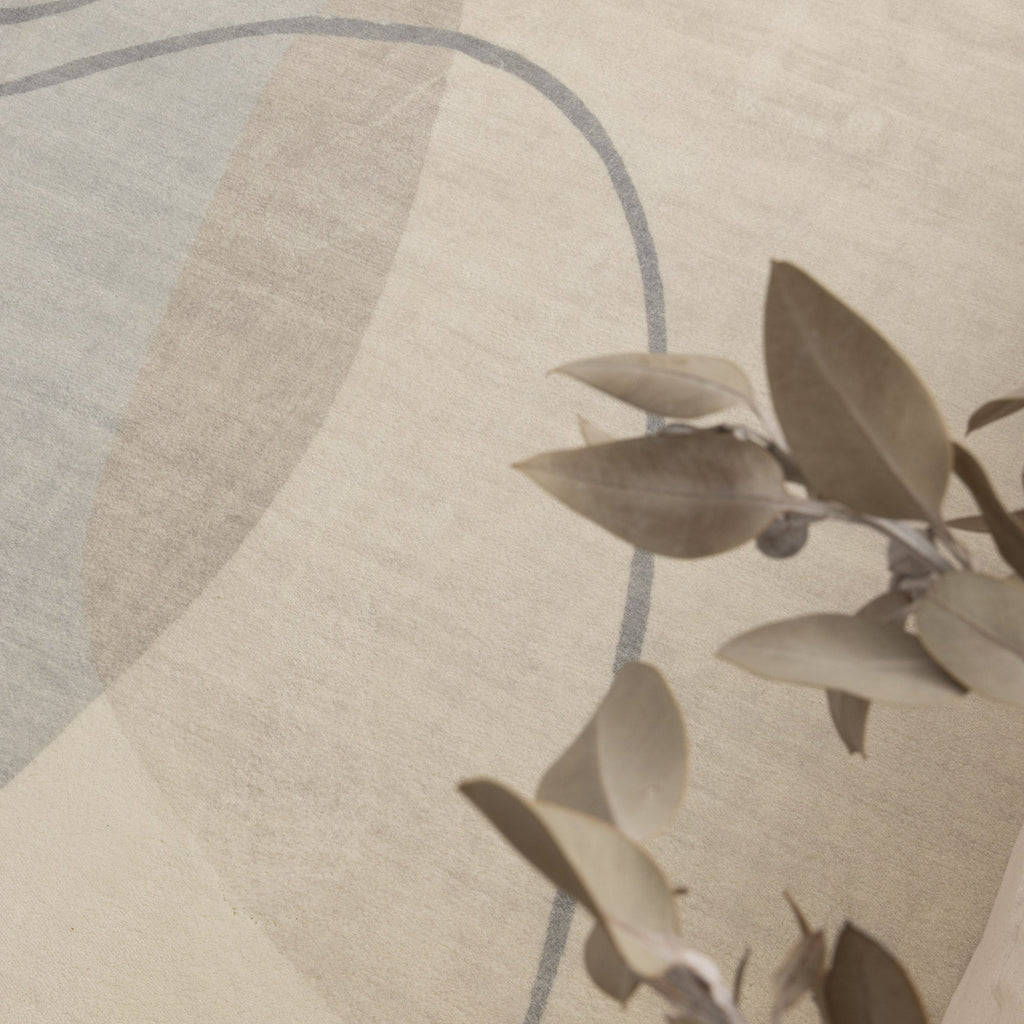 Cloud Watercolour Cream Blue Washable Rug – view 5