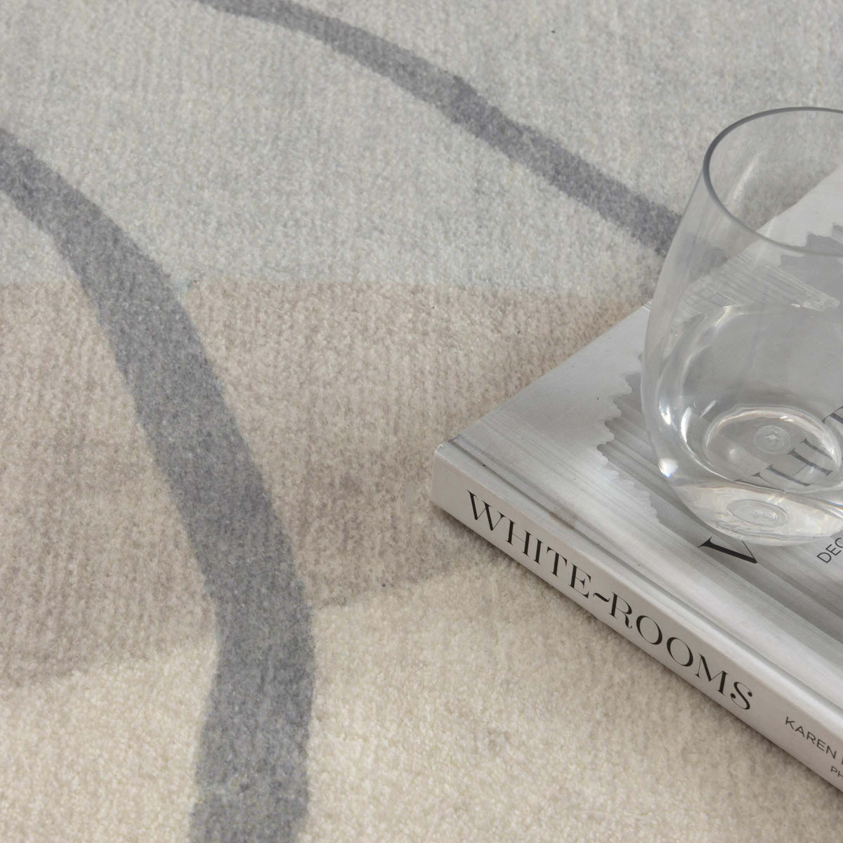 Cloud Watercolour Cream Blue Washable Rug – view 6