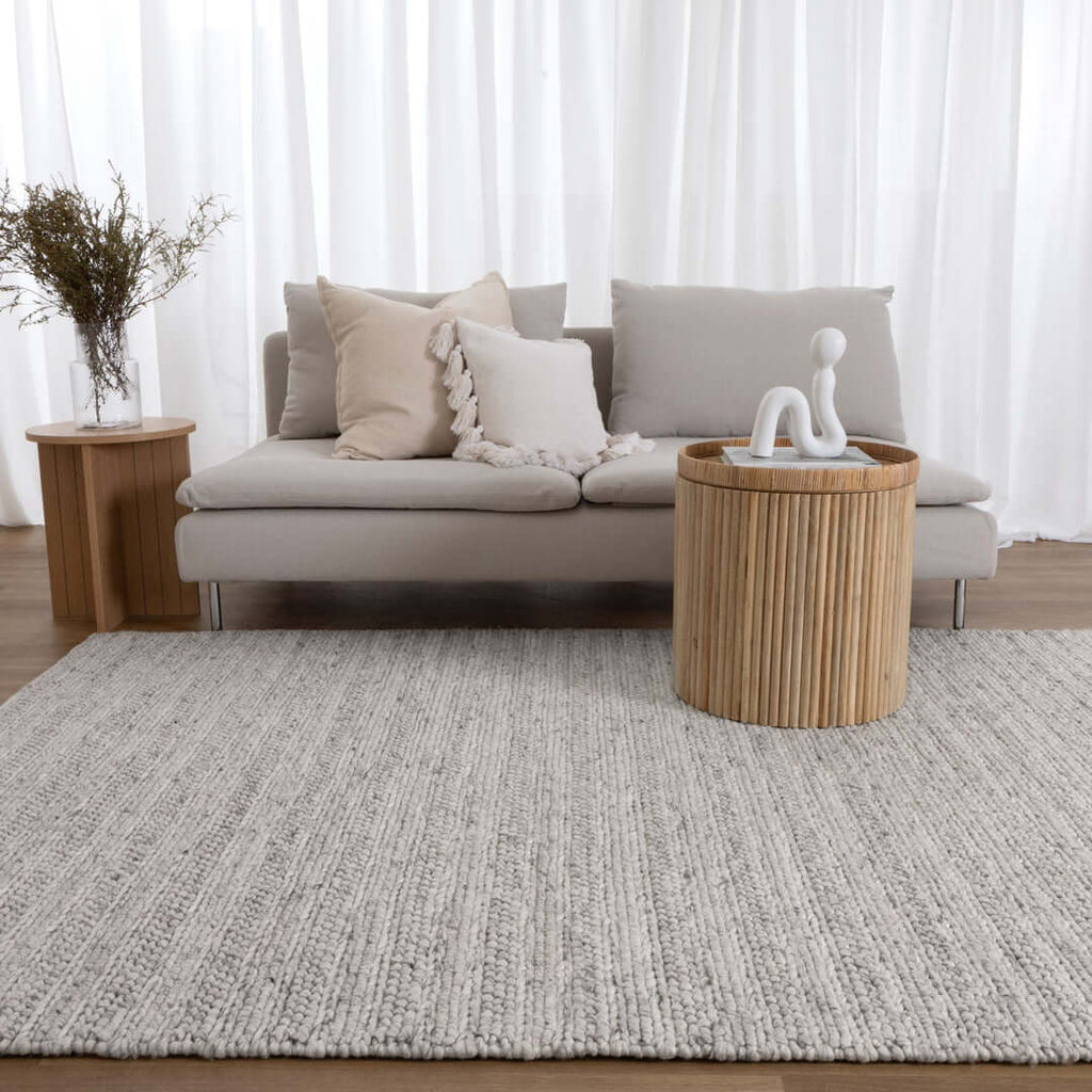 Privilege 001 Ivory wool rug - texture