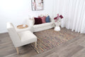 Copacabana Geometric Multi wool rug - styled view