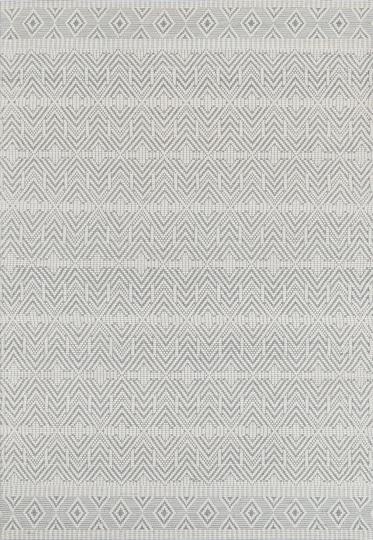 Copacabana Chevron Light Grey wool rug