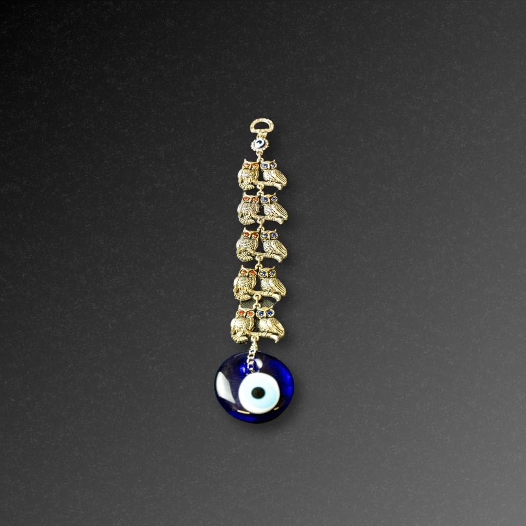 Hanging Evil Eye with 5 Owls (Dual)    