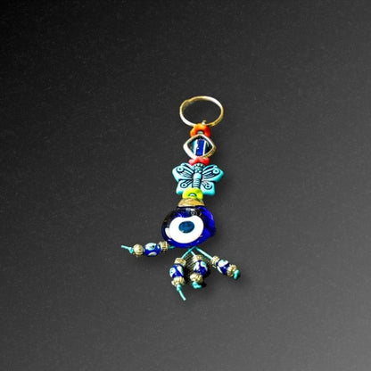 Butterfly Evil Eye Keyring    