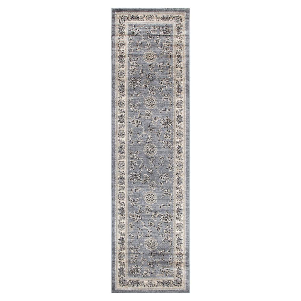 Arya Grey Cream Border Rug - 1691 GREY – view 7