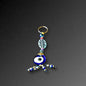 Aqua Evil Eye Keyring    