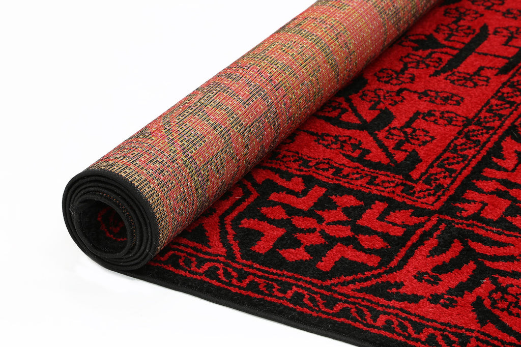 Tribe Red Black Geometric Rug - 18676 10 – view 5