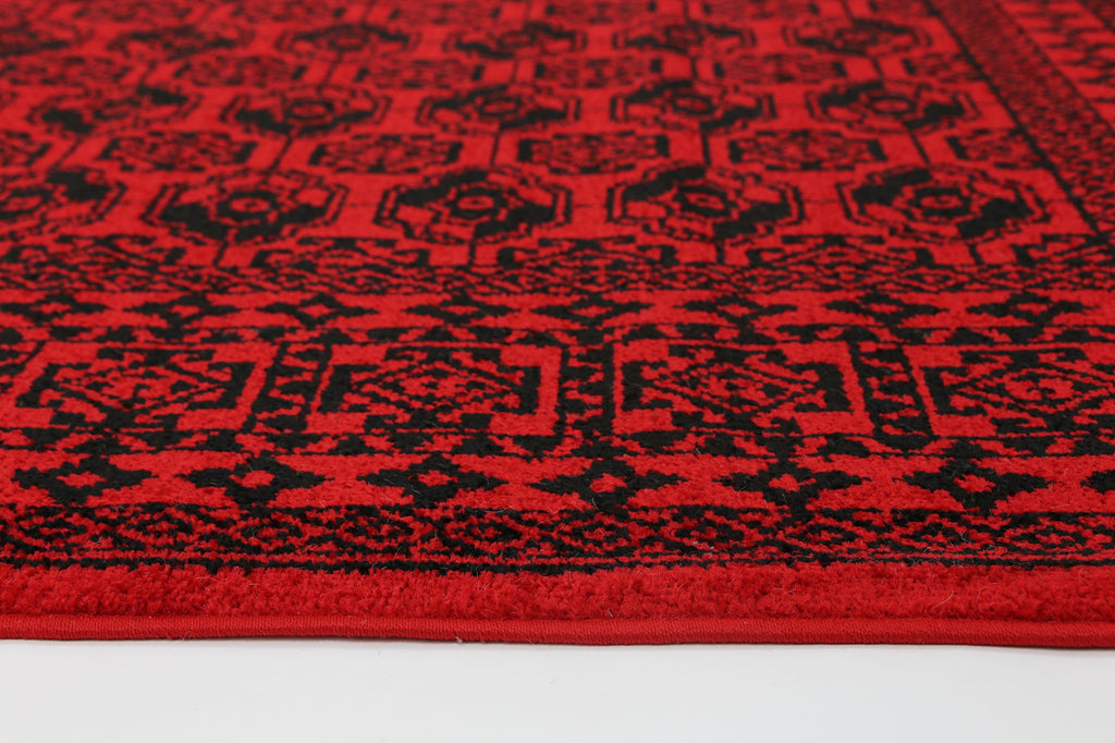 Tribe Red Black Traditional Rug - 18677 10 – view 3