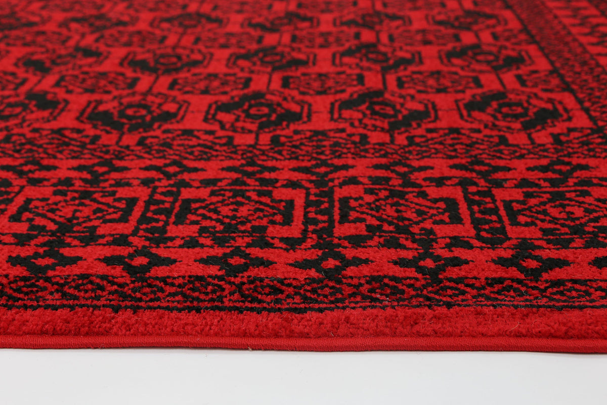 Tribe Red Black Traditional Rug - 18677 10 – view 3