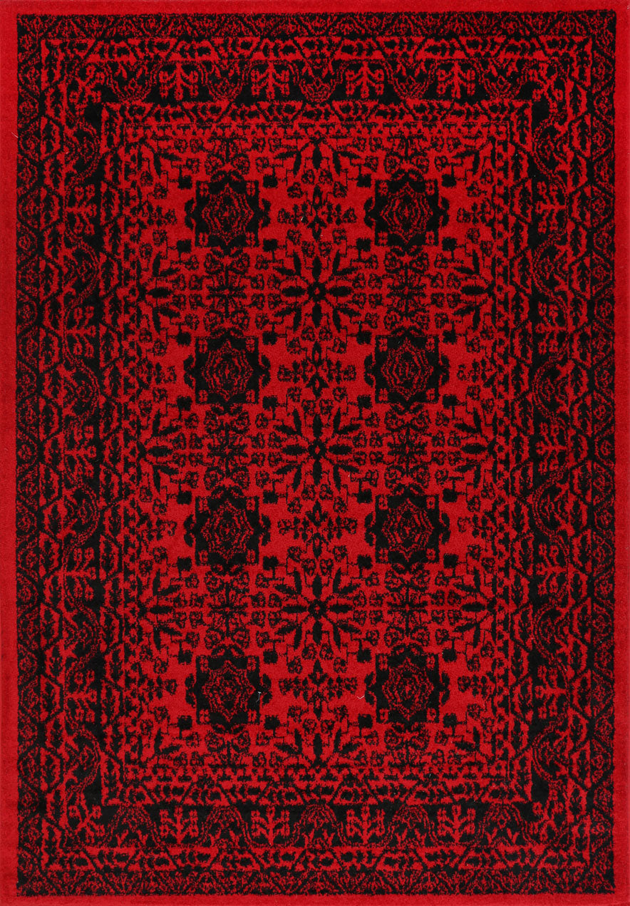 Tribe Red Black Traditional Rug - 18678 10 – view 2
