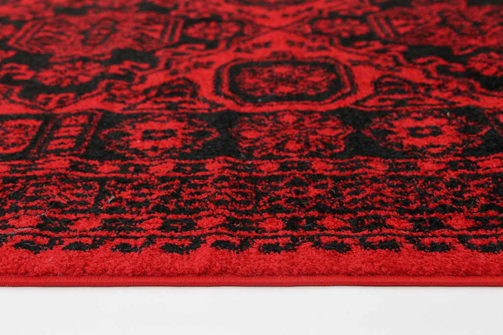 Tribe Red Black Traditional Rug - 18678 10 – view 4