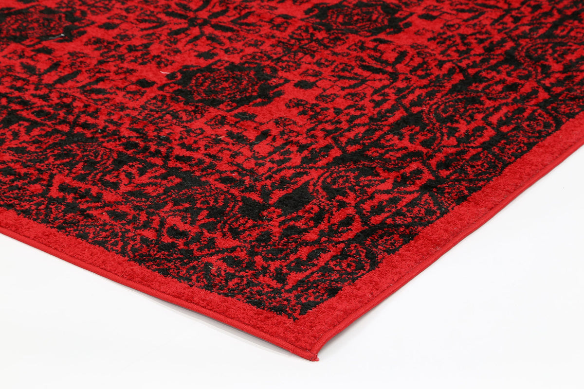 Tribe Red Black Traditional Rug - 18678 10 – view 3