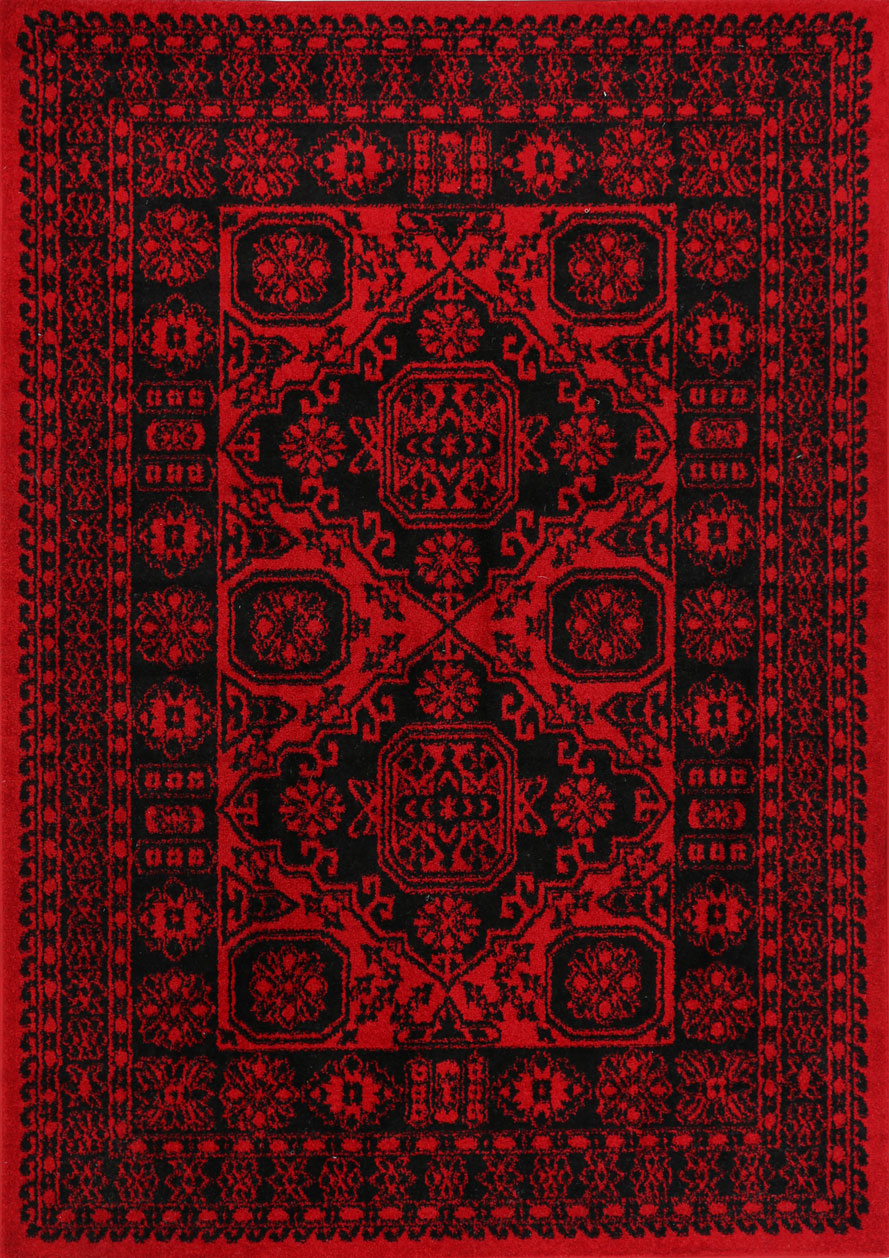 Tribe Red Black Traditional Rug - 18679 10 – view 2