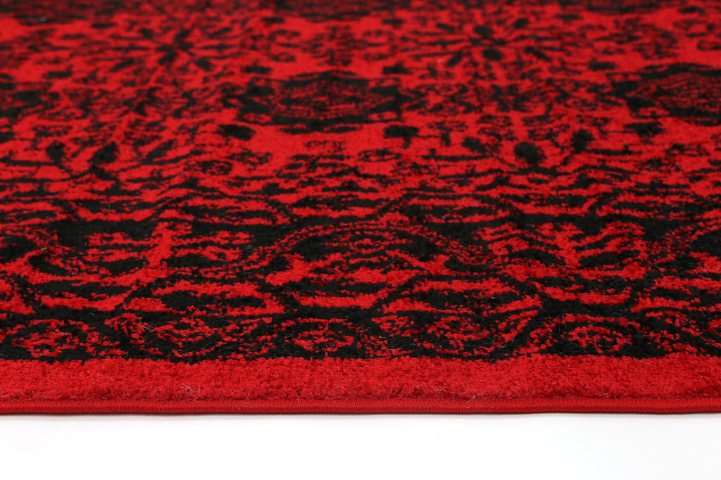 Tribe Red Black Traditional Rug - 18679 10 – view 3