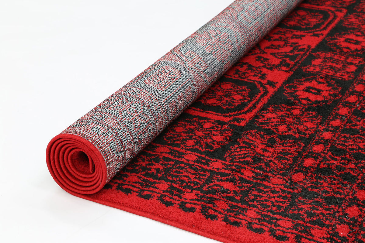 Tribe Red Black Traditional Rug - 18679 10 – view 5