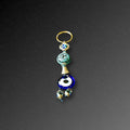 Orange Bead Evil Eye Keyring