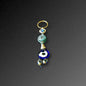 Orange Bead Evil Eye Keyring    