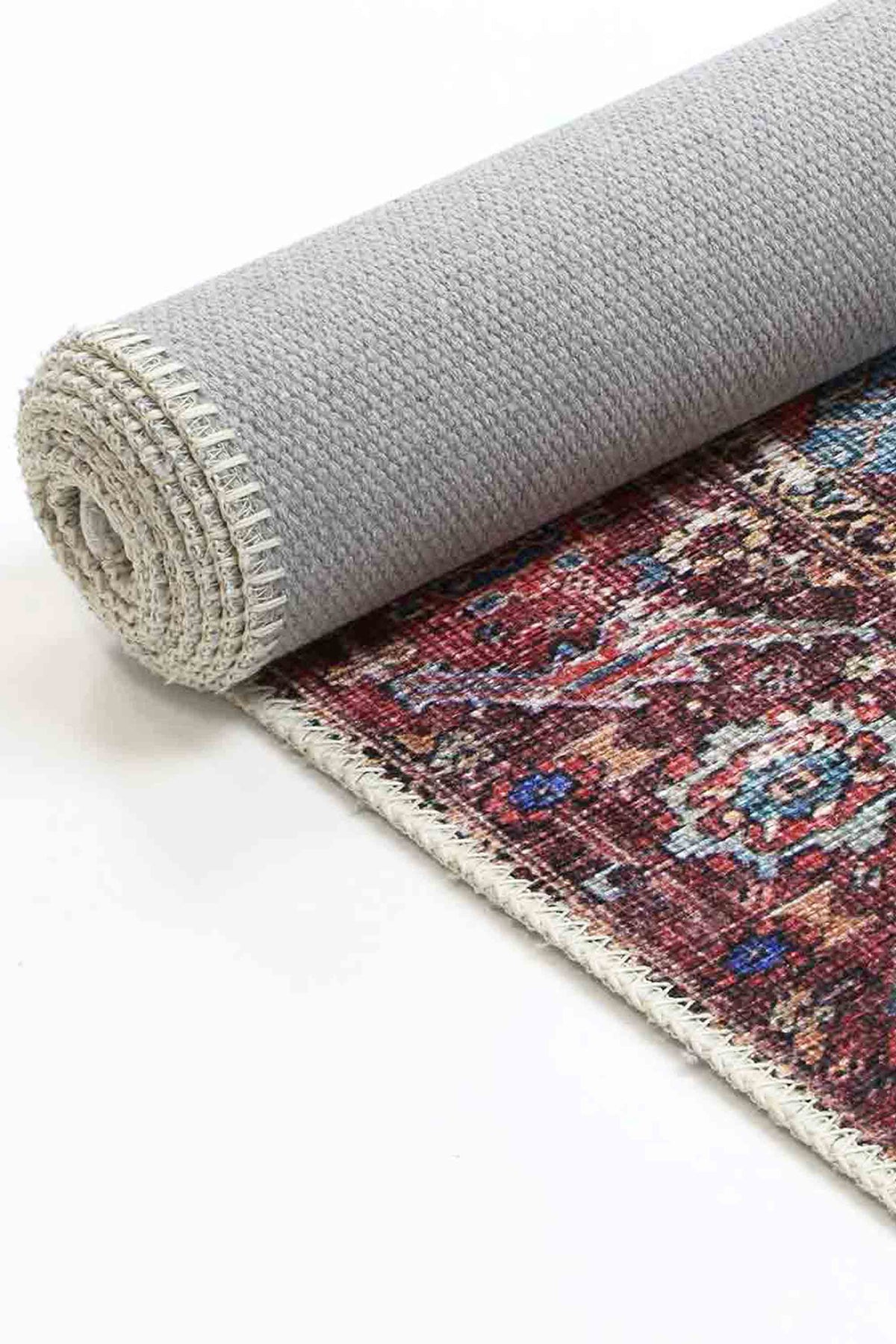 Vintage Crown Red Blue Washable Rug - HDJ2237-07 – view 5