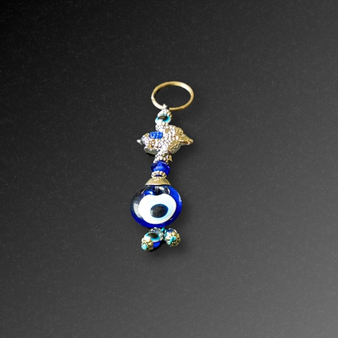 Blue Sheep Evil Eye Keyring    