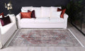 Vintage Crown Grey Multicolour Washable Rug - HDJ2848-07 styled with furniture