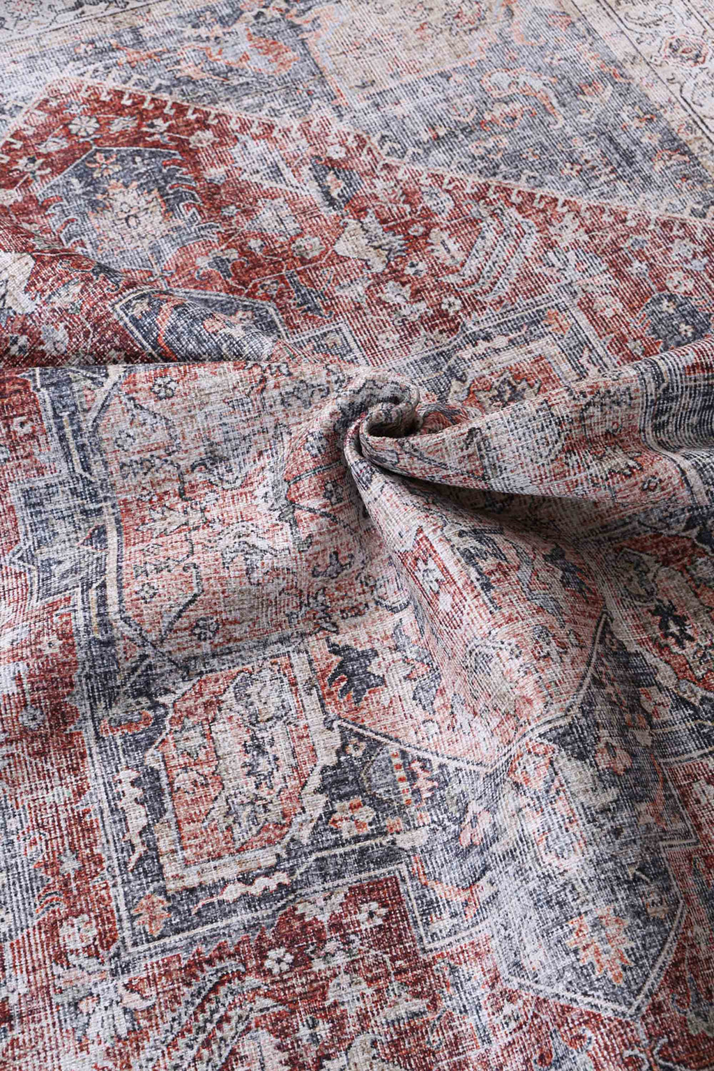 Vintage Crown Grey Multicolour Washable Rug - HDJ2848-07 – view 8