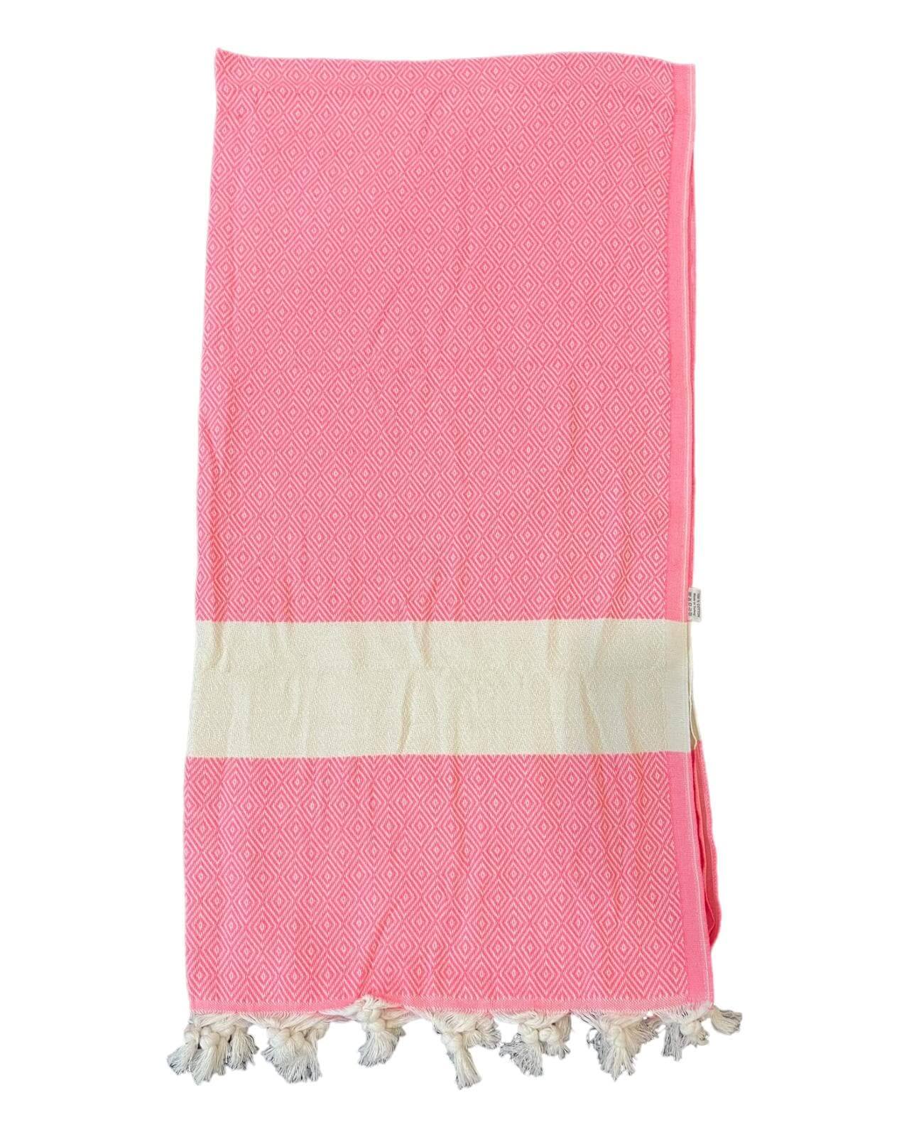 Turkish Cotton Towels Diamond (Pink)    