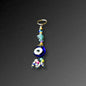 Aqua Fish Evil Eye Keyring    