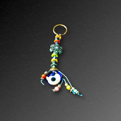 Aqua Star Evil Eye Keyring