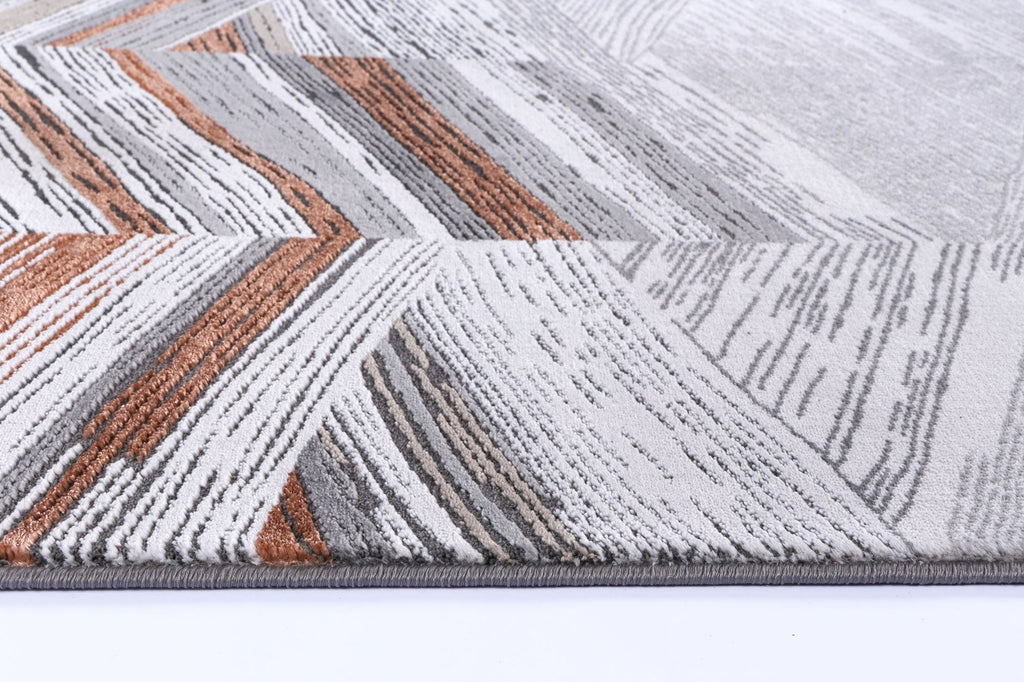 Granada Grey Rust Geometric Rug - 33377 920 – view 3