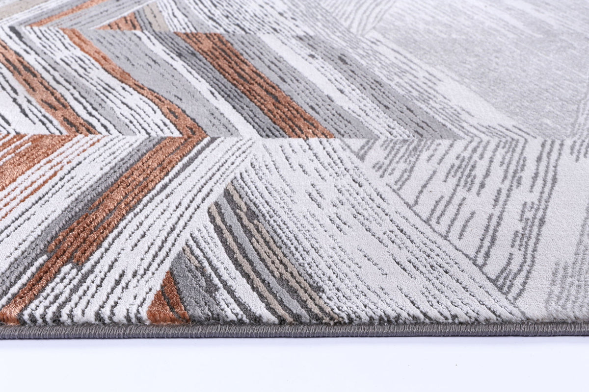 Granada Grey Rust Geometric Rug - 33377 920 – view 3