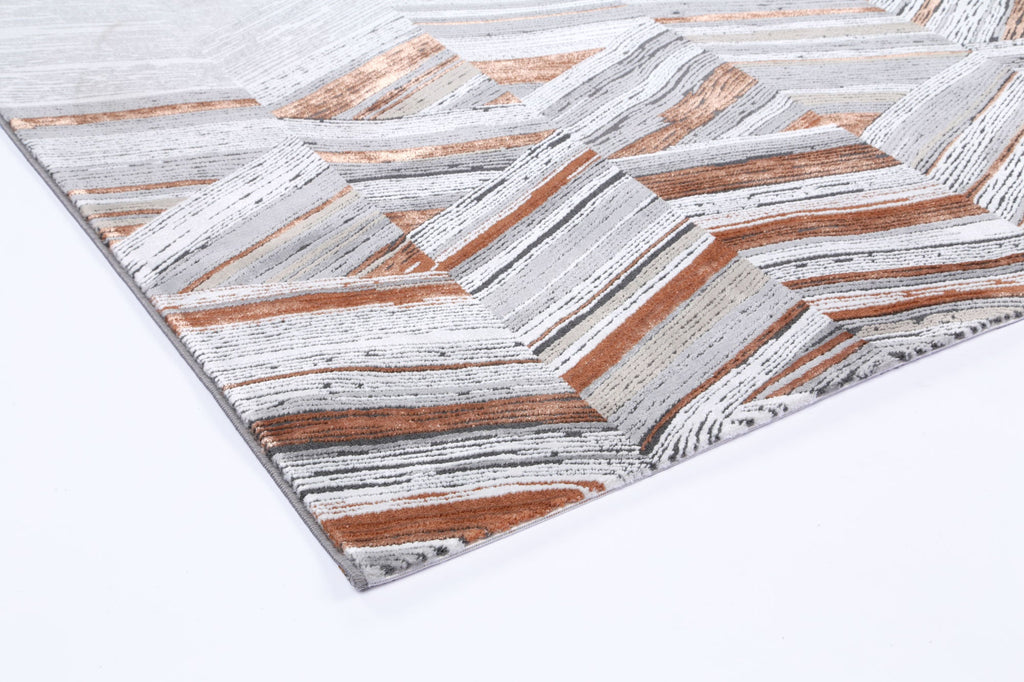 Granada Grey Rust Geometric Rug - 33377 920 – view 4