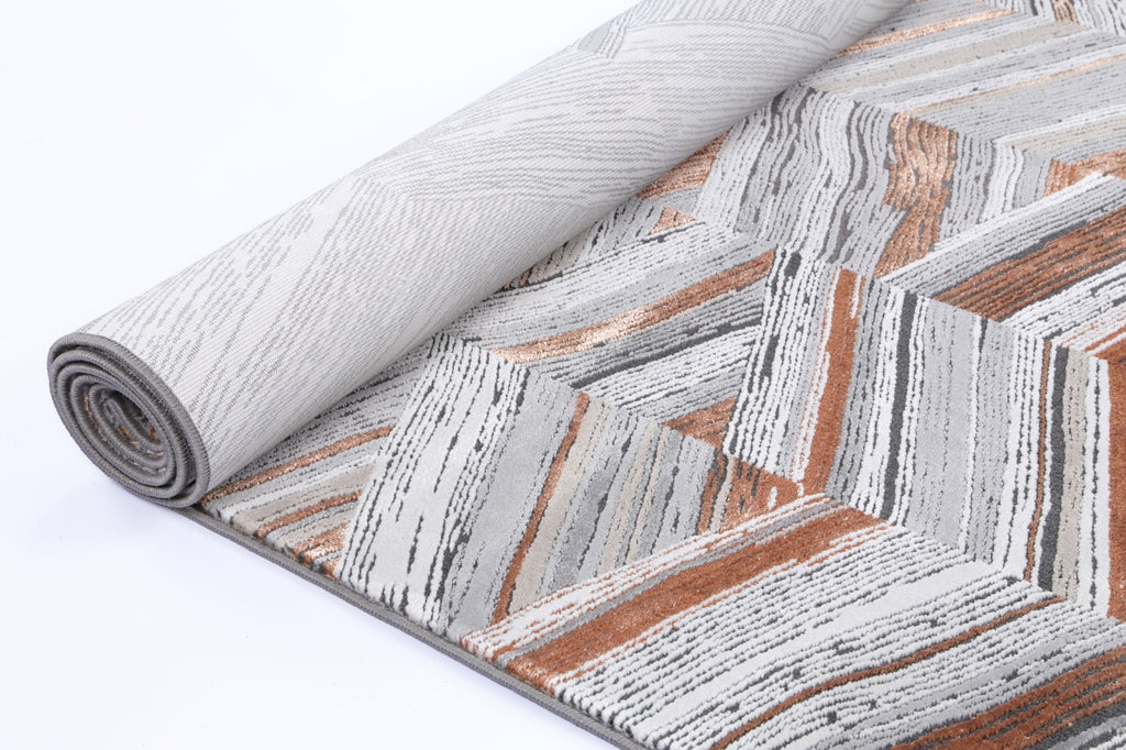Granada Grey Rust Geometric Rug - 33377 920 – view 5