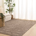 Sisalo 3529 UT6-N Brown Linear Indoor Outdoor Rug styled with furniture
