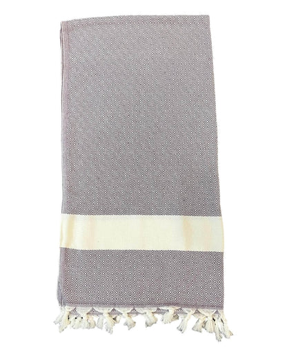 Turkish Cotton Towels Diamond (Purple)    