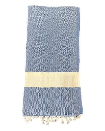 Turkish Cotton Towels Diamond (Blue)    