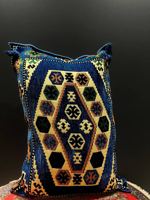 50x60 Pillow Cushion (Blue-Orange-Green-Pattern)