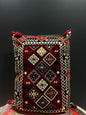 50x60 Pillow Cushion (Dark Red-Orange-Green-Black)-This 50x60 Turkish pillow cushion is made with an elegant traditional design and features a firm cushion, making it both luxurious and unique. Its beautiful craftsmanship ensures a high quality that will