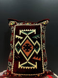 Traditional Turkish Pillow Cushion 50x60 with elegant pattern in maroon and cream colors for luxurious home decor.